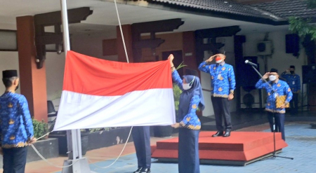 Upacara Memperingati HUT RI ke 77 BKD Prov. Jateng