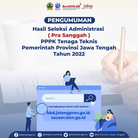 1.284 Peserta Lolos Seleksi Administrasi PRA SANGGAH PPPK JabFung Teknis Prov. Jateng
