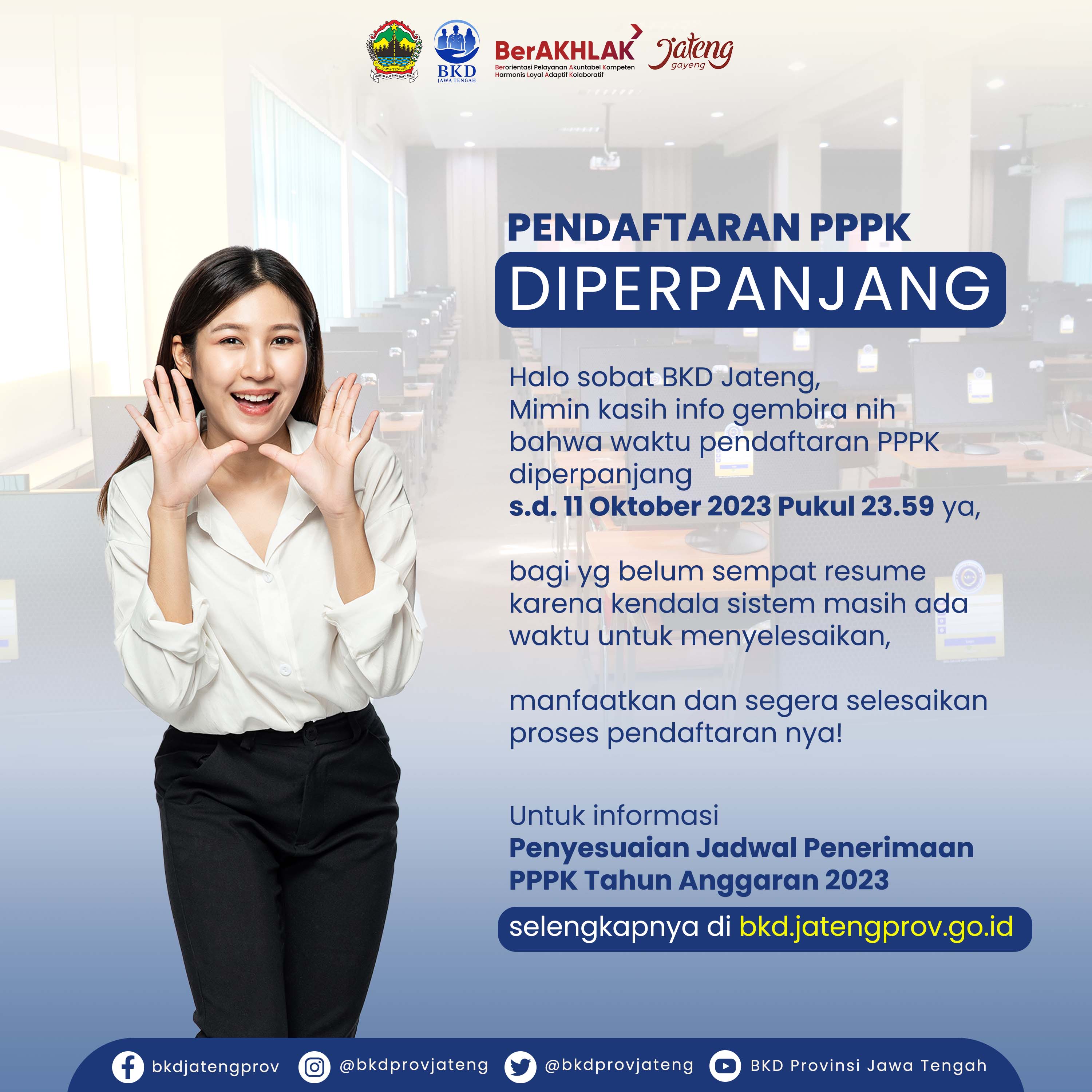 pendaftaran PPPK diperpanjang s.d 11 Oktober 2023 Pukul 23:59
