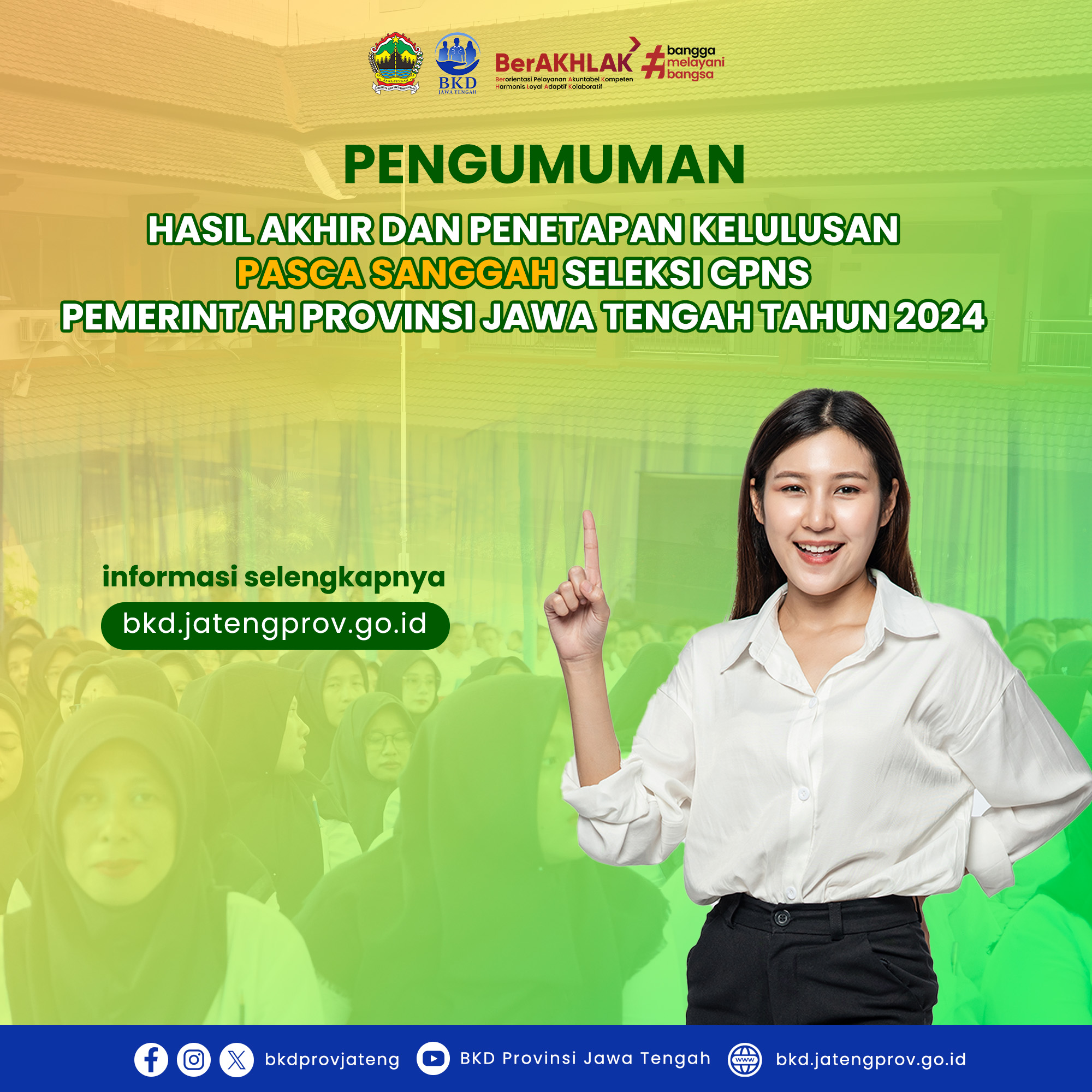 Hasil Akhir dan Penetapan Kelulusan Pasca Sanggah Seleksi Calon Pegawai Negeri Sipil Pemerintah Provinsi Jawa Tengah Tahun 2024